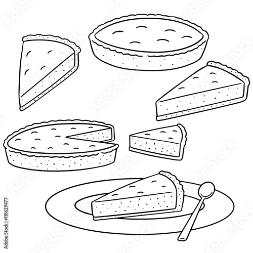 vector set of pie