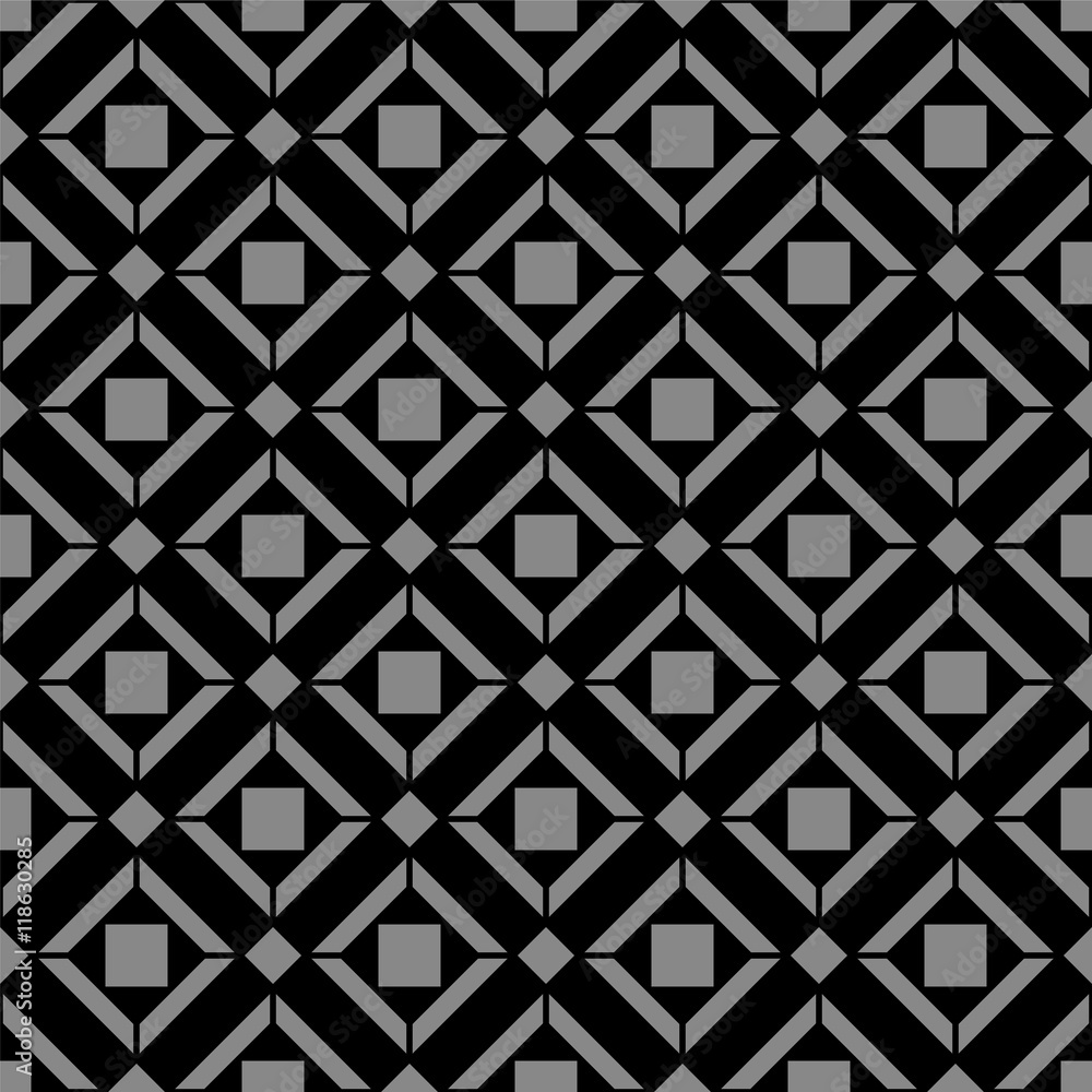 Obraz premium Antique seamless background 454 geometry square check cross kaleidoscope 