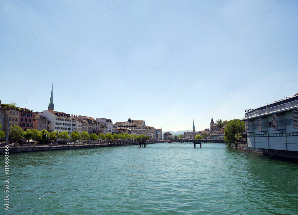 Rhine river, Zurich, Switzerland