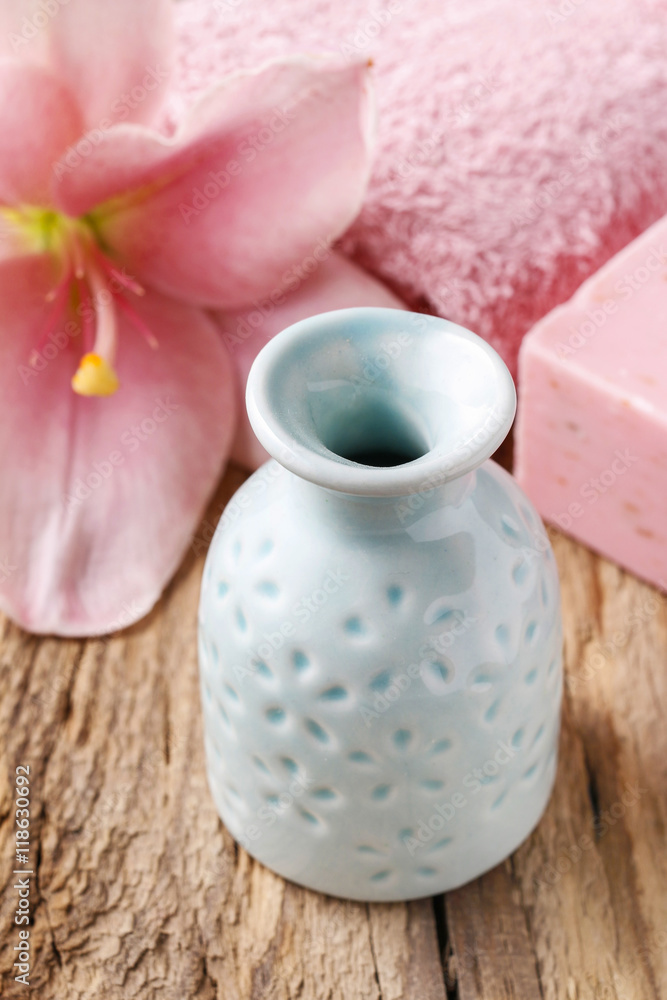 Ceramic vase with essential oil