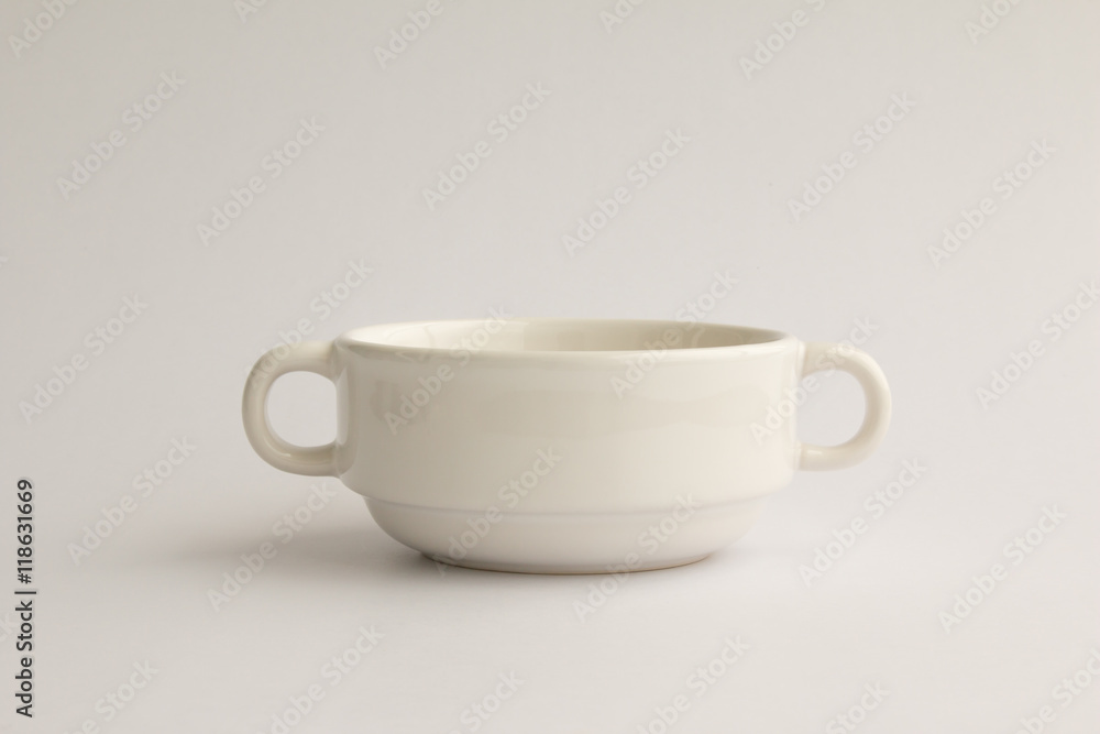 White bowl on isolated White bowl on isolated
