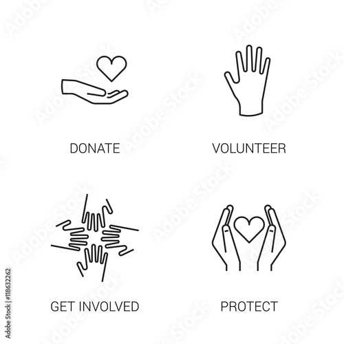 Charity - Line Style Icons