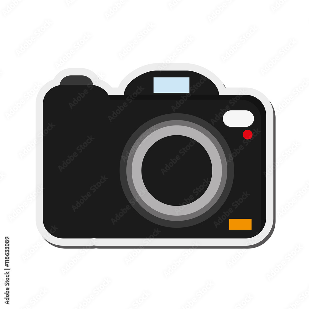flat design photographic camera icon vector illustration flat design photographic camera icon vector illustration