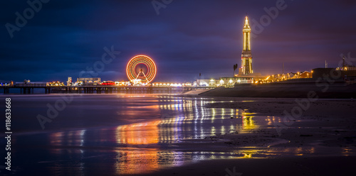 Stunning Blackpool at night photo