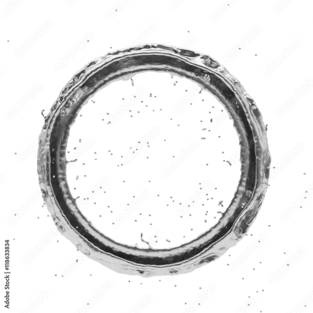 silver splash radial 3d rendering silver splash radial 3d rendering