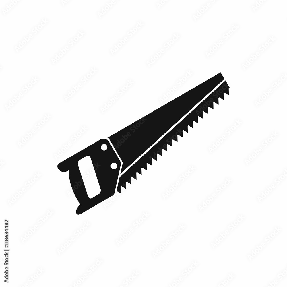 Saw icon in simple style on a white background Saw icon in simple style on a white background