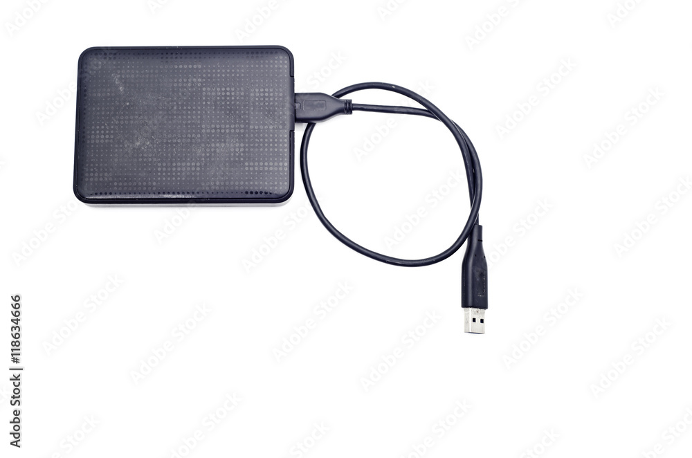 0ld External hard disk isolated on white background 0ld External hard disk isolated on white background