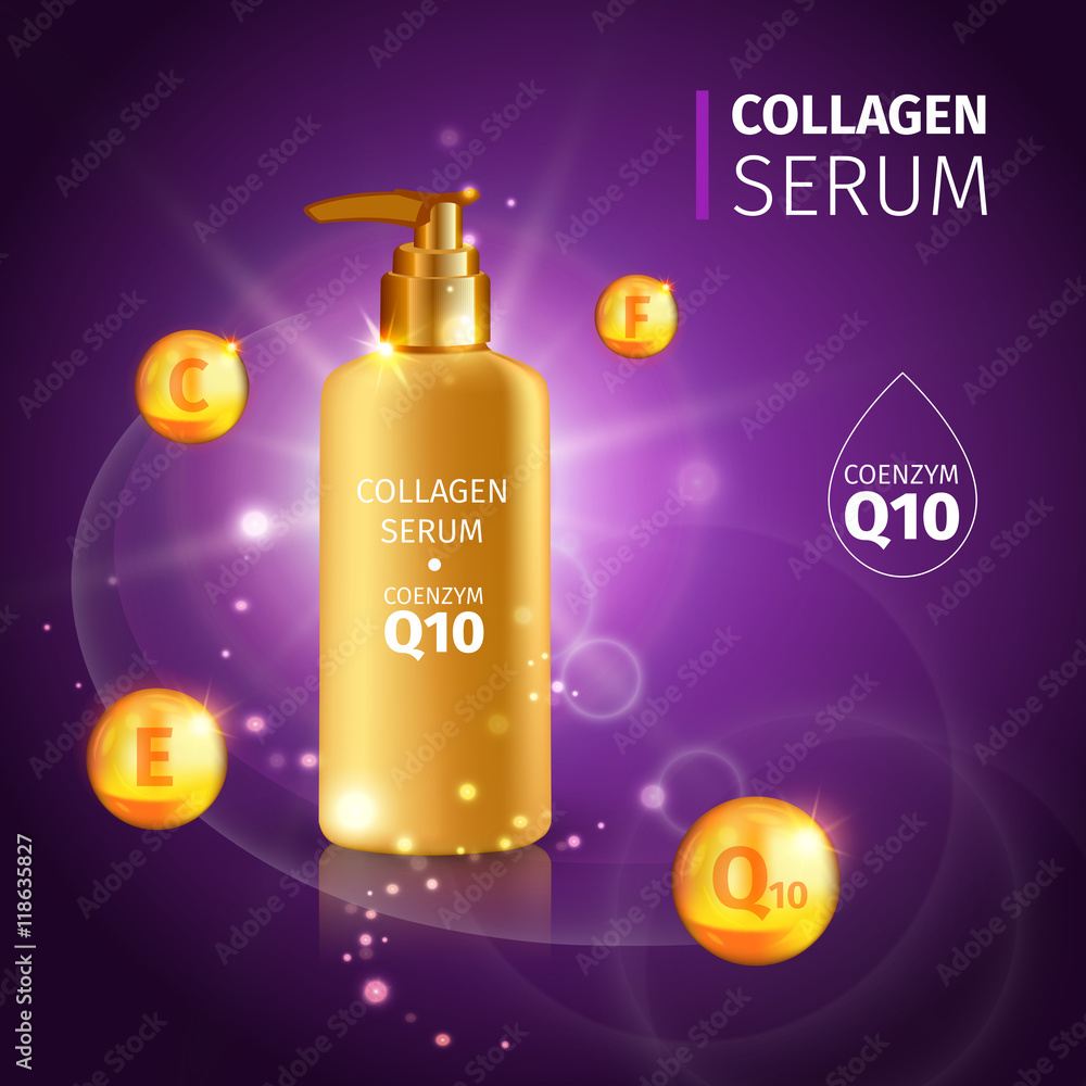 Gold Collagen Serum Tubes Poster
