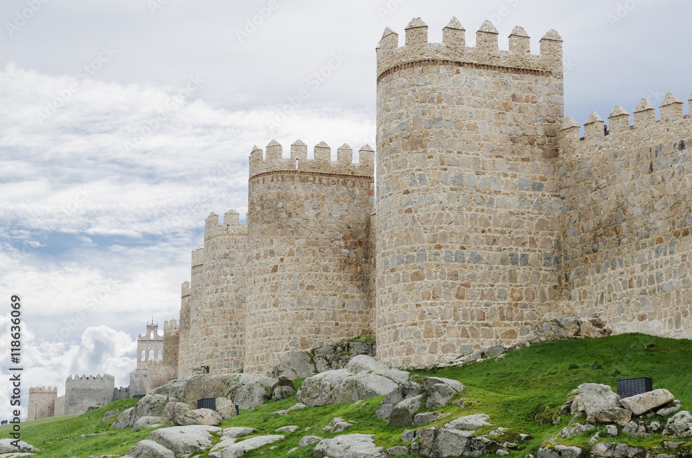 La muralla de Ávila, Castilla y León. España.