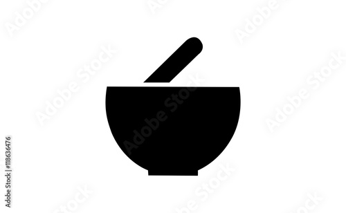Vector bowl icon on white background