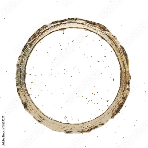 golden splash radial 3d rendering