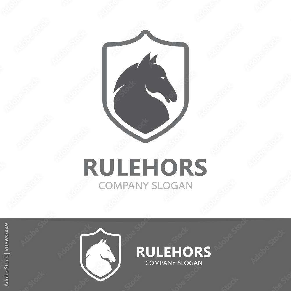 Obraz premium Vector horse logo template