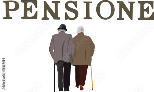 coppia di anziani pensionati