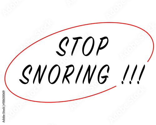 Stop snoring sign photo