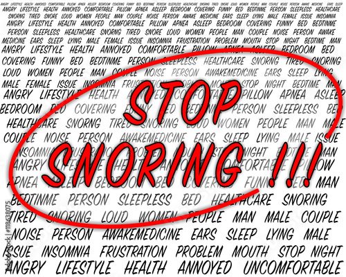 Stop snoring sign photo