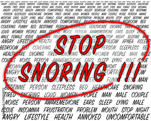 Stop snoring sign