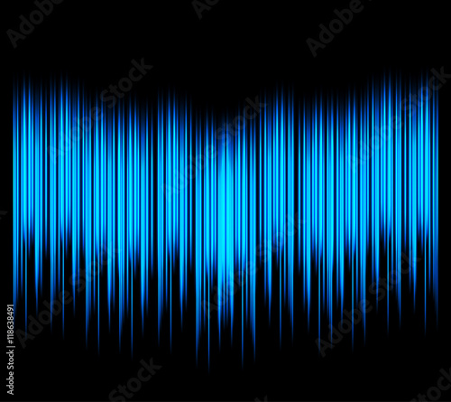 Waveform. Vector illustration for club, radio, party, concerts or the audio technology advertising