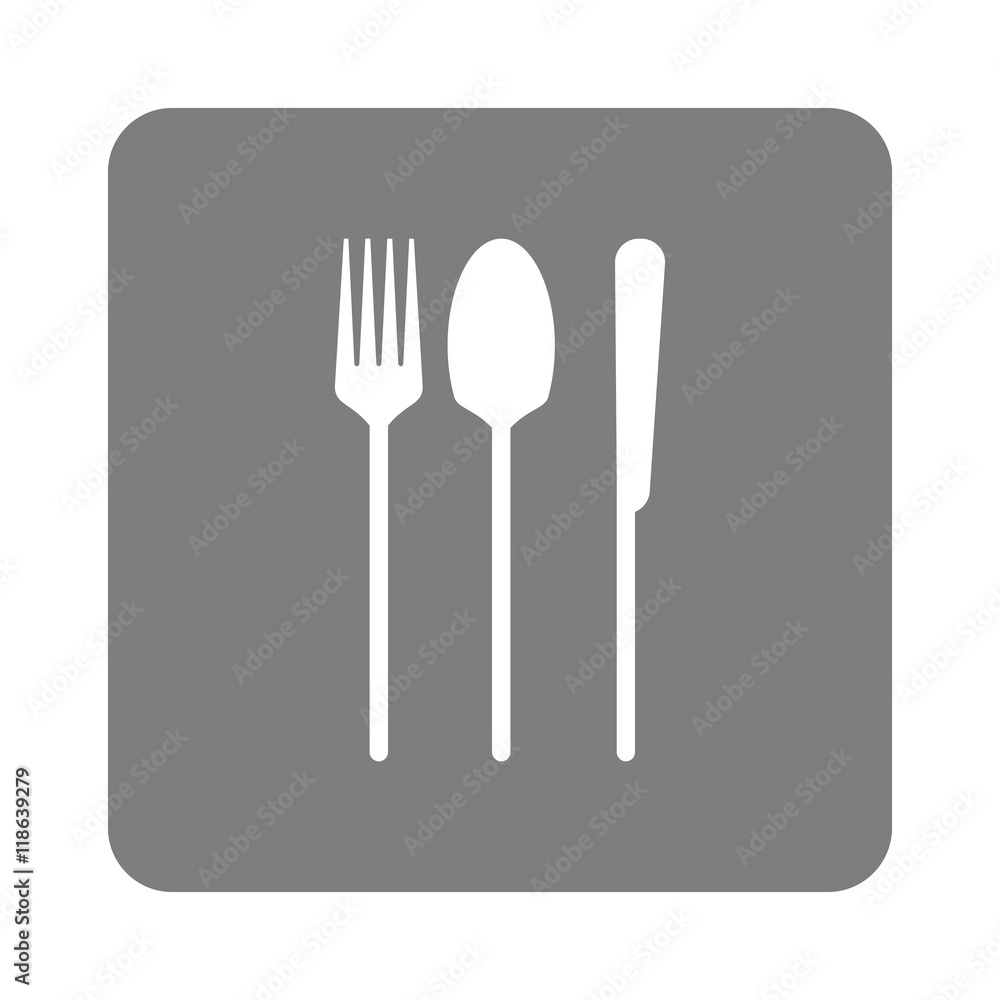 flat design fork spoon knife icon vector illustration flat design fork spoon knife icon vector illustration