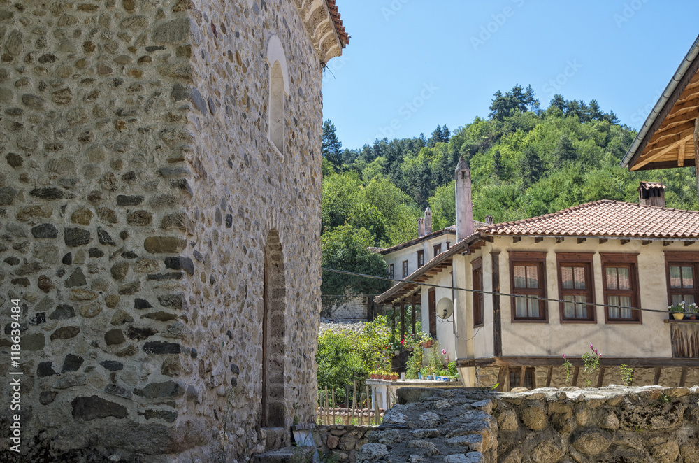 Traditional houses in Melnik, Bulgaria.City of Melnik, a small town in southwest Bulgaria, in Pirin Mountains famous with its traditional architecture and local wine.