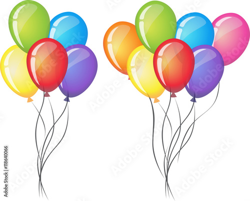 Celebrate vector balloons on white background. Air balloon, inflatable balloon air, rubber air balloon flying, festival decoration birthday illustration vector