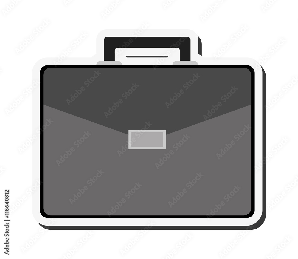 flat design business briefcase icon vector illustration flat design business briefcase icon vector illustration