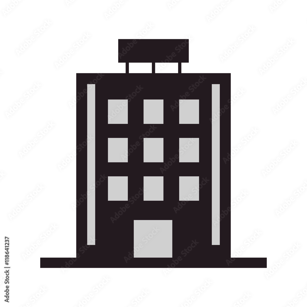 flat design single building icon vector illustration flat design single building icon vector illustration