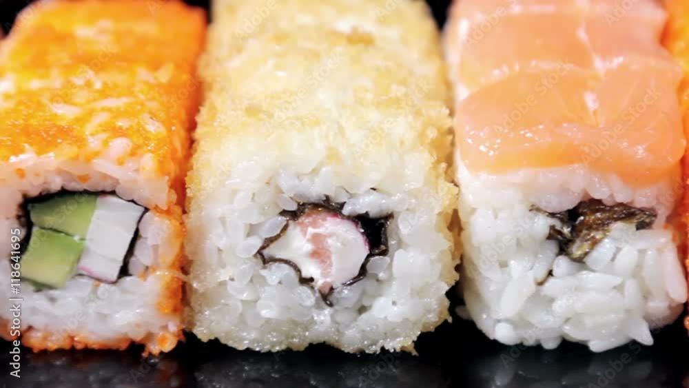 fresh Japanese sashimi and rolls fresh Japanese sashimi and rolls