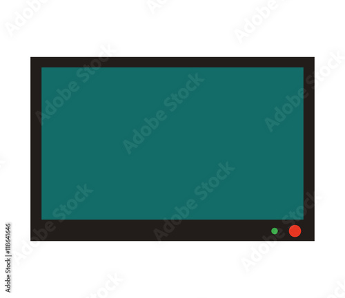flat design flat screen tv icon vector illustration