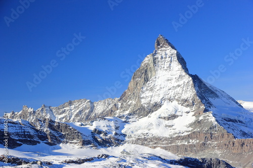 The East Face of the Matterhorn. The Alps, Switzerland.