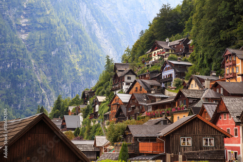 Hallstatt village in Alps, Austria