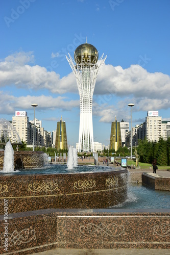 The BAITEREK tower in Astana, capital of Kazakhstan