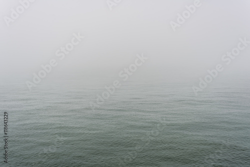 Foggy ocean waves background
