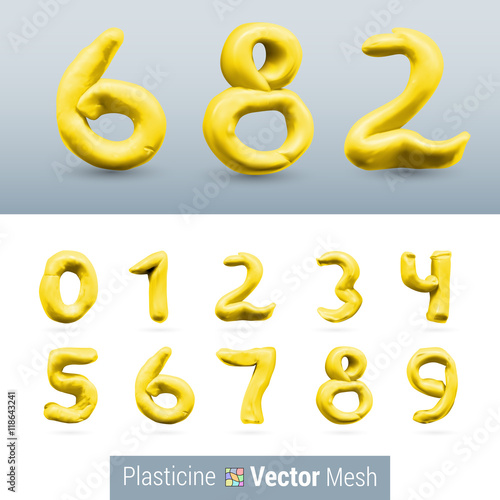 Set of Color Plasticine Figure