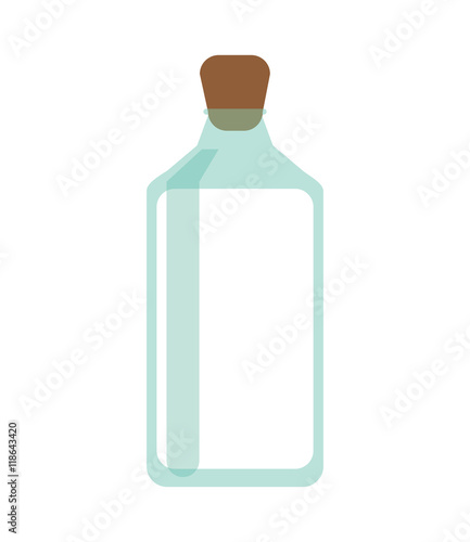 milk jar organic healthy natural food icon. Flat and Isolated illustration. Vector illustration