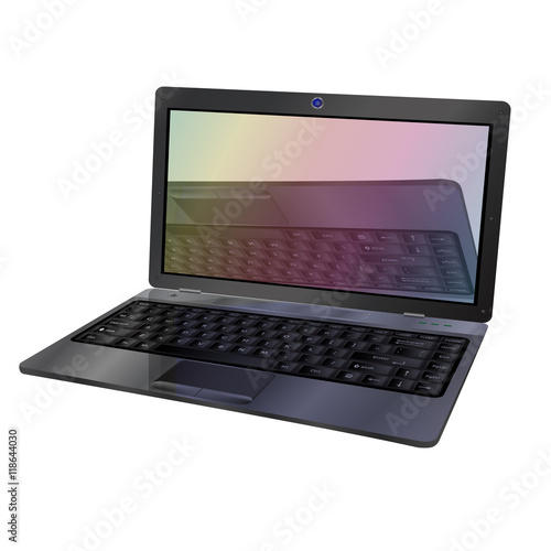 3d laptop with mirror spectrum screen.