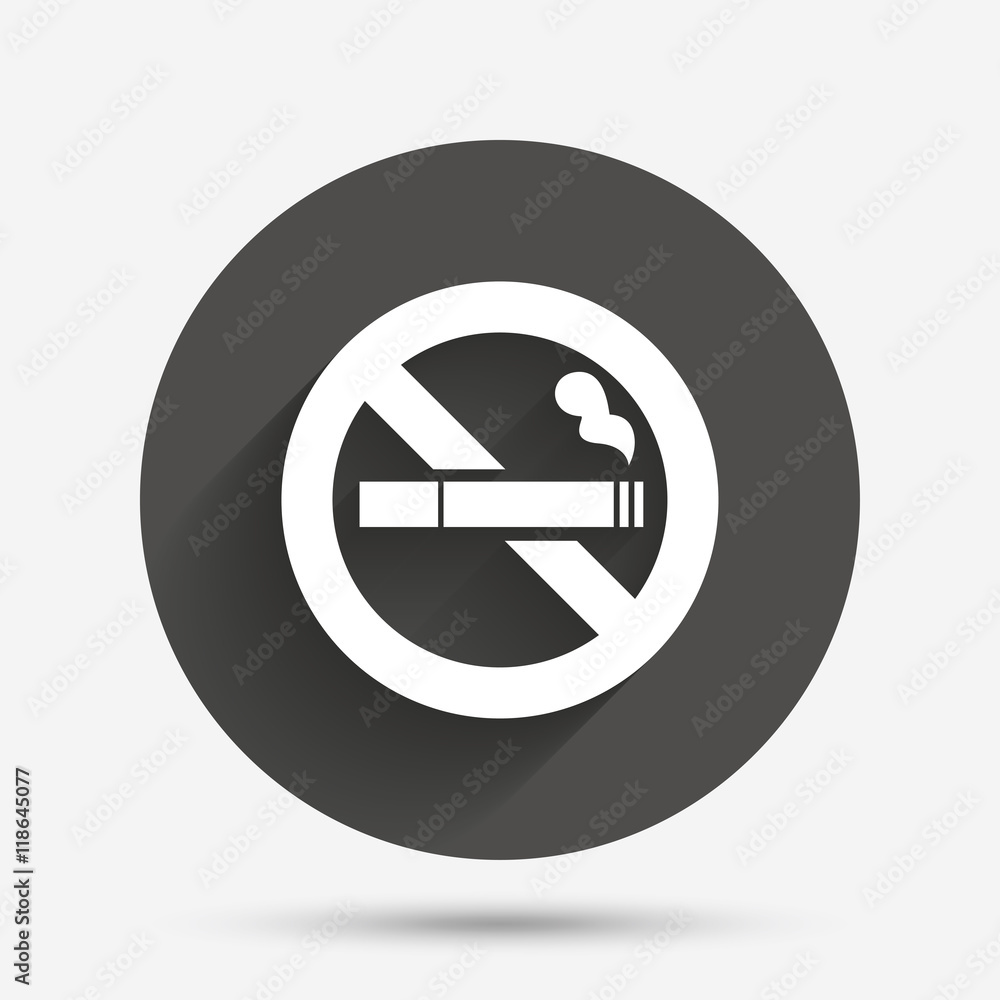 No Smoking sign icon. Cigarette symbol. No Smoking sign icon. Cigarette symbol.