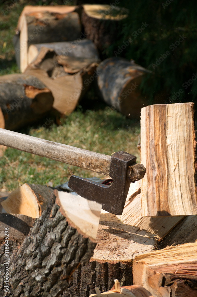 Dynamic Axe Cutting Wood Dynamic Axe Cutting Wood
