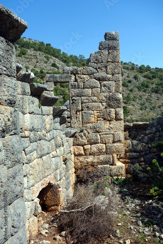 Ancient Ruine Of Pydnai Fortress, Lycia, Turkey photo