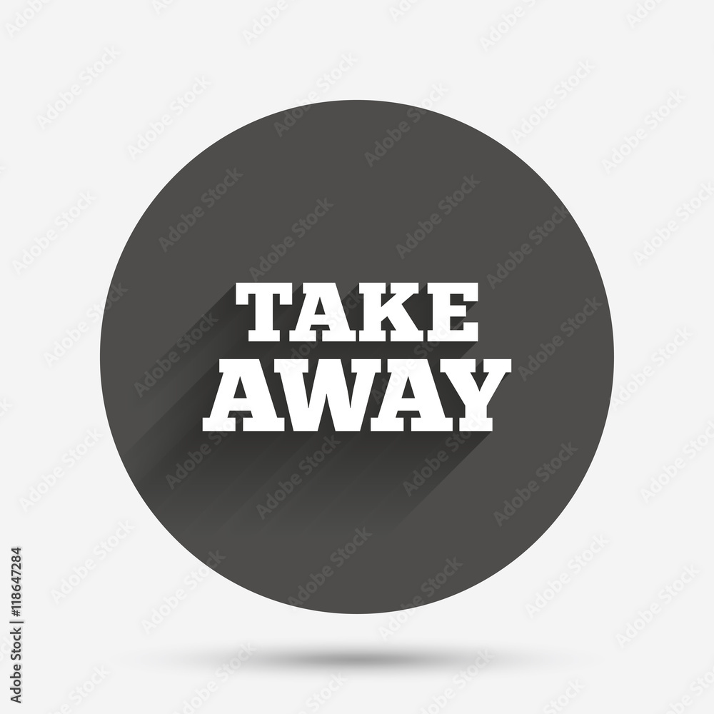 Take away sign icon. Takeaway food or drink.