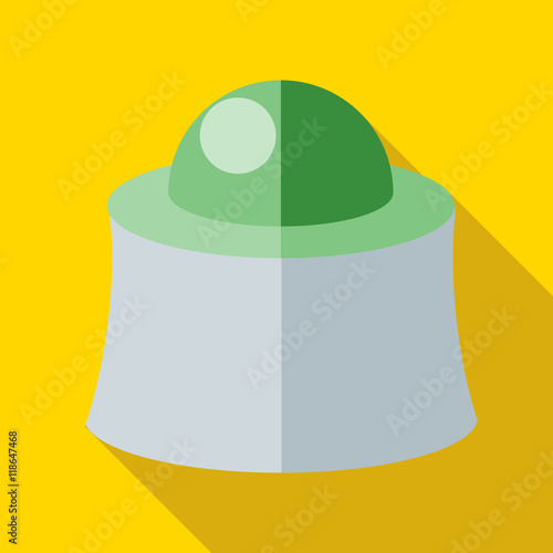 Mask beekeeper icon in flat style with long shadow. Protection symbol