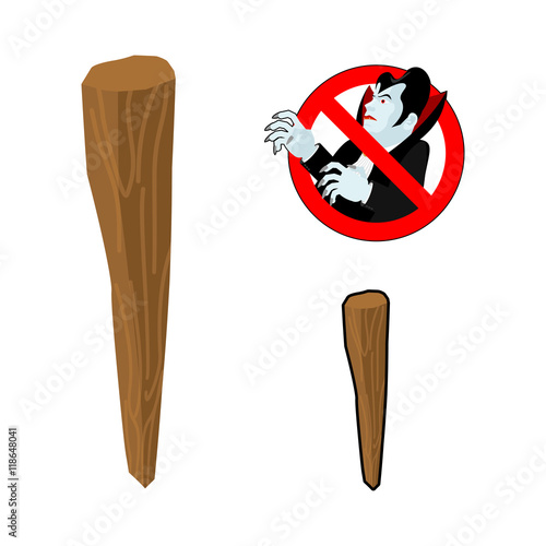 Aspen stake against vampires. Stop Dracula. Anti Vampire tool. D