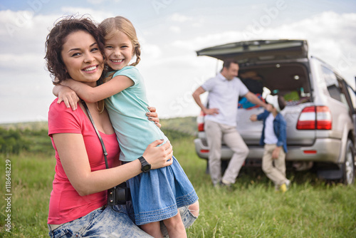 Happy family enjoying road trip and summer vacation © Yakobchuk Olena