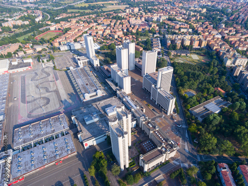 Fiera District in Bologna, aerial view