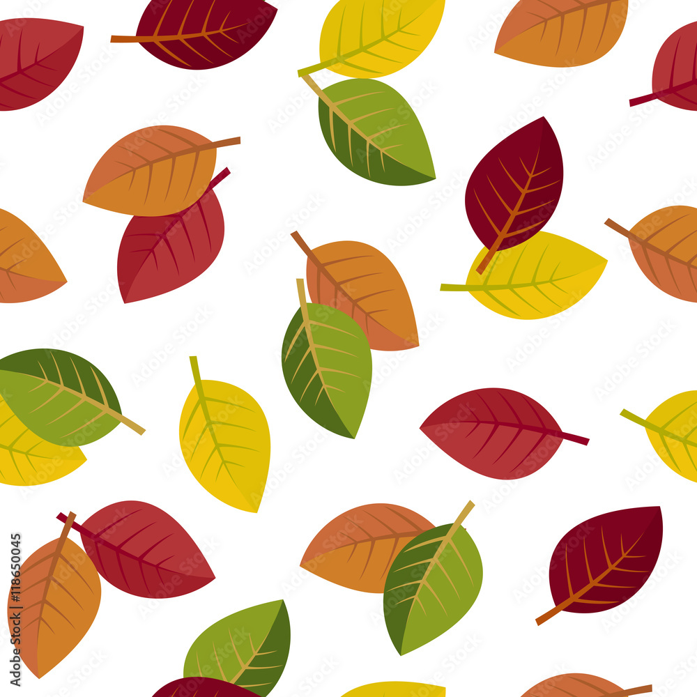 Fototapeta premium Seamless autumn leaves