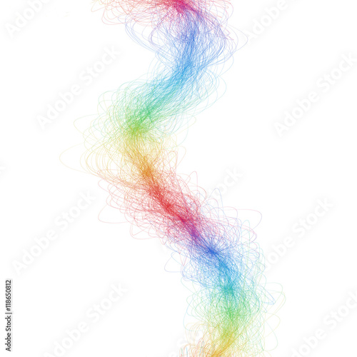 One colorful abstract line