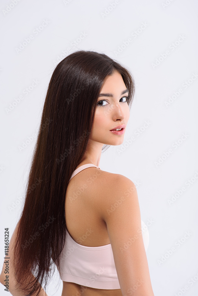 Beautiful woman expressing her confidence Beautiful woman expressing her confidence