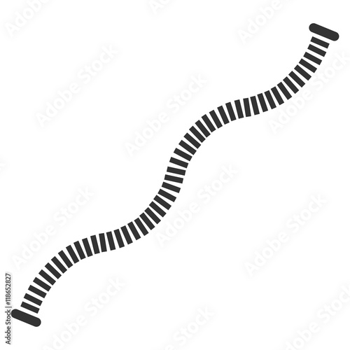 Flexible Pipe icon. Vector style is flat iconic symbol, gray color, white background.
