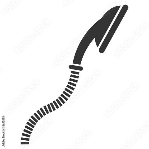 Flexible Shower icon. Vector style is flat iconic symbol, gray color, white background.