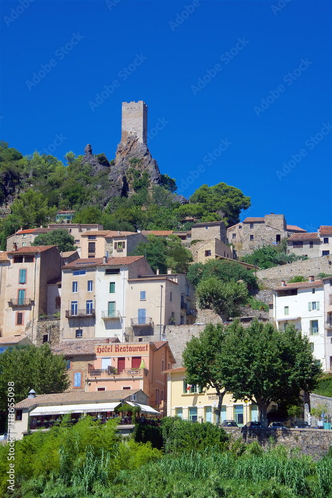 The village of Roquebrun in the Languedoc