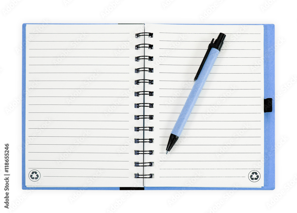 Note book with pen. isolated on white background Note book with pen. isolated on white background